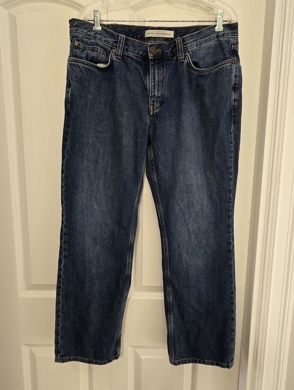 Denver Hayes Men's Dark Blue Straight-Leg Jeans